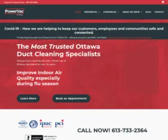 Powervacofottawa.ca(Dryer Vent Cleaning) Screenshot