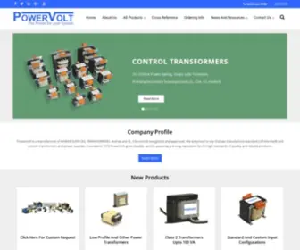 Powervolt.com(Standard and Custom Power Transformers and DC power Supplies by PowerVolt) Screenshot