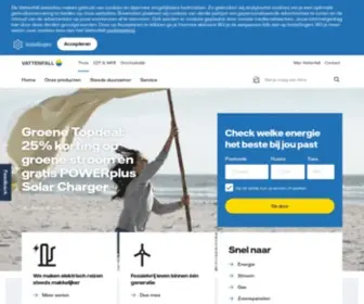 Poweryouri.nl(Energieleverancier Vattenfall levert energie aan 2 miljoen klanten in Nederland. Onze missie) Screenshot