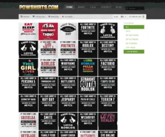 Powshirts.com(Pow Shirts) Screenshot