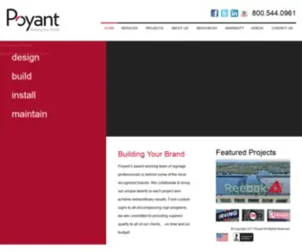 Poyantsigns.com(Poyant's award winning team of signage professionals) Screenshot