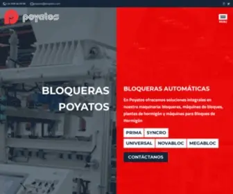 Poyatos.com(Bloqueras Poyatos: máquinas de bloques de alta producción) Screenshot