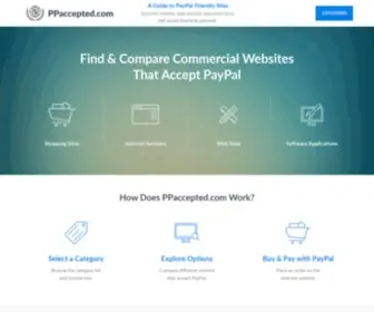 PPaccepted.com(Find Websites That Accept PayPal) Screenshot