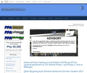 PPA.com.ph(Philippine Ports Authority Official Website) Screenshot