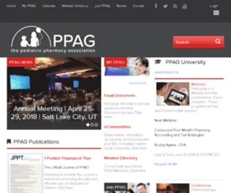 PPag.org(Pediatric Pharmacy Association) Screenshot