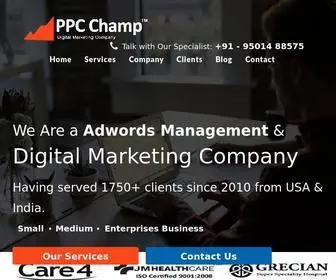 PPCchamp.com(Google AdWords Management Company India) Screenshot