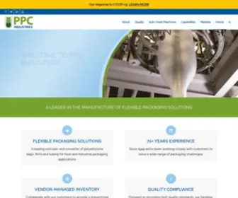PPcind.com(A leader in the manufacture of flexible packaging solutions) Screenshot