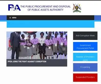 PPda.go.ug(The Public Procurement and Disposal of Public Assets Authority) Screenshot