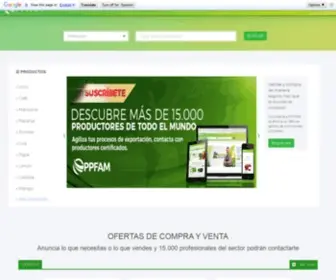 PPfam.com(PPFAM Plataforma mundial de compra y venta de productos agr) Screenshot