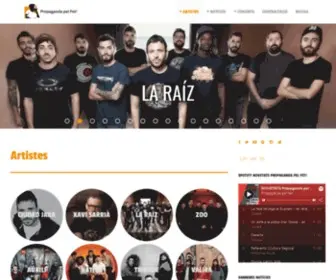 PPF.cat(Artistes (grups musicals) de la discogràfica Propaganda pel fet Artistas (grupos musicales)) Screenshot