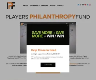 PPF.org(Players Philanthropy Fund) Screenshot