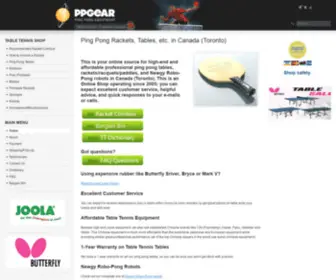 PPgear-Table-Tennis.ca(Ping pong rackets and table tennis tables in Canada (Toronto)) Screenshot