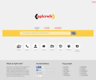 PPLCRWLR.fr(The people discovery engine) Screenshot