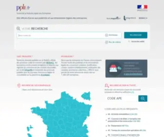PPle.fr(Portail de la Publicité Légale des Entreprises) Screenshot