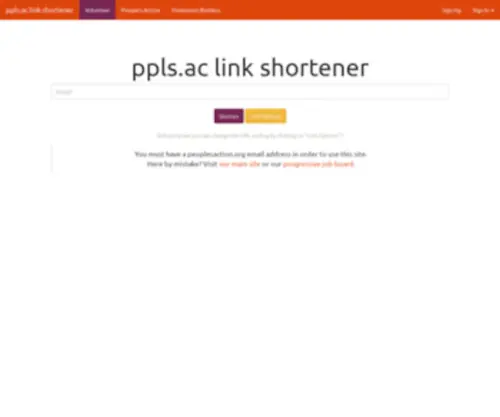 PPLS.ac(Link shortener) Screenshot