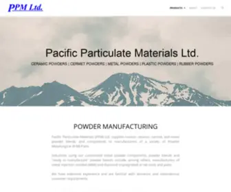 PPM.bc.ca(Pacific Particulate Materials (PPM) Ltd) Screenshot