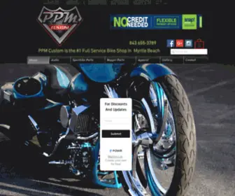 PPmcustom.com(PPM Custom/Myrtle Beach Motorcycle Shop) Screenshot