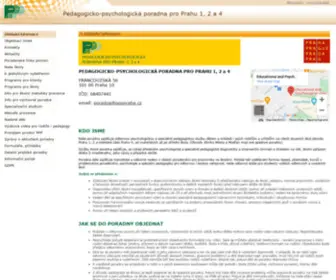 PPPPraha.cz(Pedagogicko-psychologická poradna pro Prahu 1, 2 a 4) Screenshot