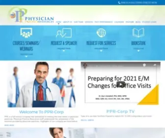 PPR-Corp.com(Physician Practice Resources) Screenshot