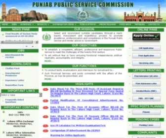 PPSC.gop.pk(PUNJAB PUBLIC SERVICE COMMISSION) Screenshot
