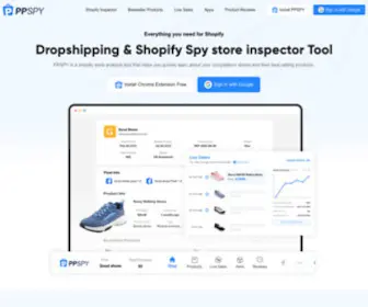 PPSPY.com(PPSPY is the best shopify store spy tool) Screenshot