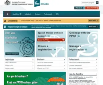 PPSR.gov.au(The PPSR) Screenshot