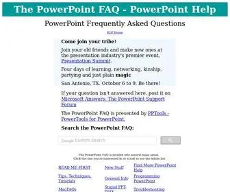 PPtfaq.com(The PowerPoint FAQ site) Screenshot