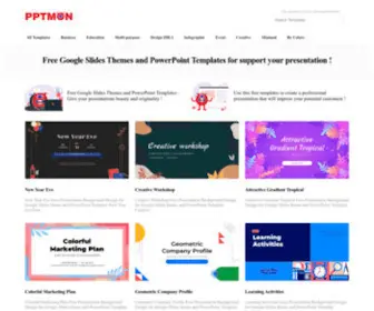 PPtmon.com(Free PowerPoint Templates and Google Slides Themes) Screenshot