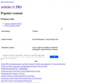PR3-Articles.com(Articles @ PR3) Screenshot