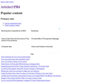 PR4-Articles.com(Pr4 articles) Screenshot