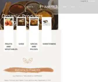 Praakritik.com(Go Organic) Screenshot