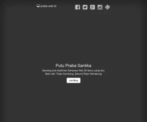 Praba.web.id(Putu Praba Santika) Screenshot