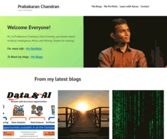 Prabakaranchandran.com(Learn with Karan) Screenshot