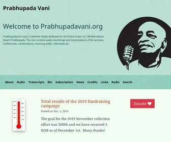 Prabhupadavani.org(Powering Hybrid IT Business Decisions) Screenshot