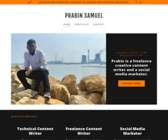 Prabinsamuel.com(Leading content writer in India) Screenshot