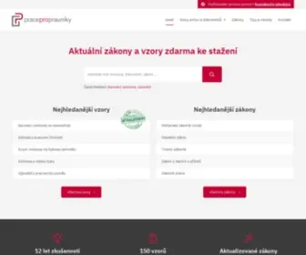 Pracepropravniky.cz(Práce pro právníky) Screenshot