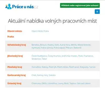 Praceunas.cz(Práce u nás) Screenshot