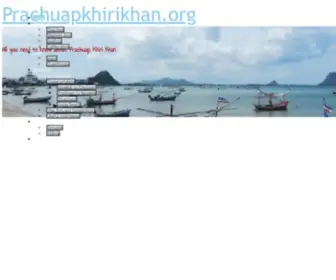 Prachuapkhirikhan.org(The most complete website about Prachuap Khiri Khan) Screenshot