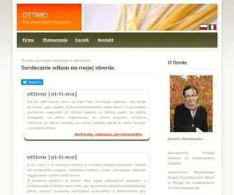 Pracownia-Ottimo.pl(Tłumacz przysięgły języka włoskiego) Screenshot