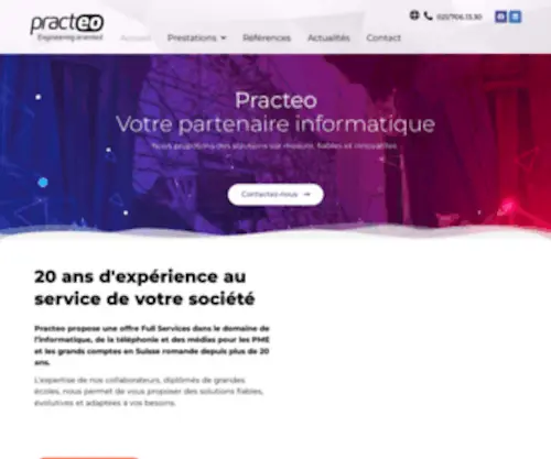 Practeo.ch(Votre partenaire informatique) Screenshot
