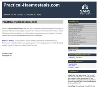 Practical-Haemostasis.com(A Practical Guide and Laboratory Resource for Haemostasis) Screenshot