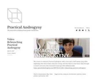 Practicalandrogyny.com(The practicalities of defying binary gender classification) Screenshot