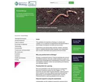 Practicalbiology.org(Royal Society of Biology) Screenshot