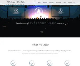 Practicalpro.com(Practical Productions Events) Screenshot