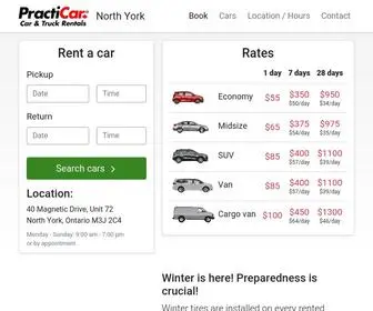 Practicarrentals.com(Create a reservation online for a vehicle of one of the following classes) Screenshot