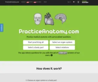 Practiceanatomy.com(Review human anatomy in pictures) Screenshot