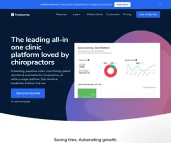 Practicehub.io(The New Standard in Chiropractic Practice Management Software) Screenshot