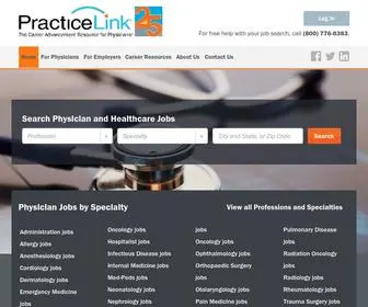 Practicelink.com(Physician Job Search & Career Center) Screenshot