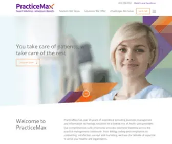 Practicemax.com(Healthcare Business and Technology Solutions) Screenshot