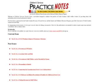 Practicenotes.org(Children's Services Practice Notes) Screenshot